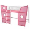 Full Size Boat Shape Loft Bed with Ladder