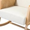 Trachin Rocking Chair with Rattan Arms