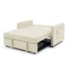 Loveseats Sofa Bed with Pull-out Bed;  Adjustable Back and Two Arm Pocket