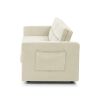 Loveseats Sofa Bed with Pull-out Bed;  Adjustable Back and Two Arm Pocket