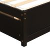 Twin Platform Storage Bed Wood Bed Frame with Two Drawers and Headboard