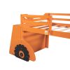 Twin Size Forklift Car-Shaped Loft Bed with Storage Shelves