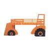 Twin Size Forklift Car-Shaped Loft Bed with Storage Shelves