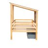 Twin Size House Low Loft Bed with Two Storage Drawers